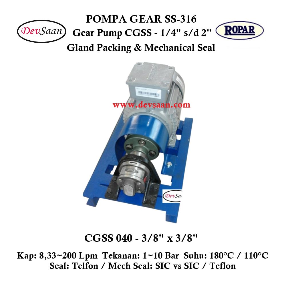 Gear Pump CGSS 040 (GP) Pompa Roda Gigi