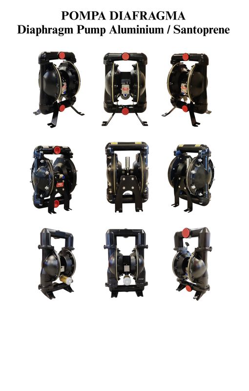 Aluminium Santoprene Pneumatic Diaphragm Pump