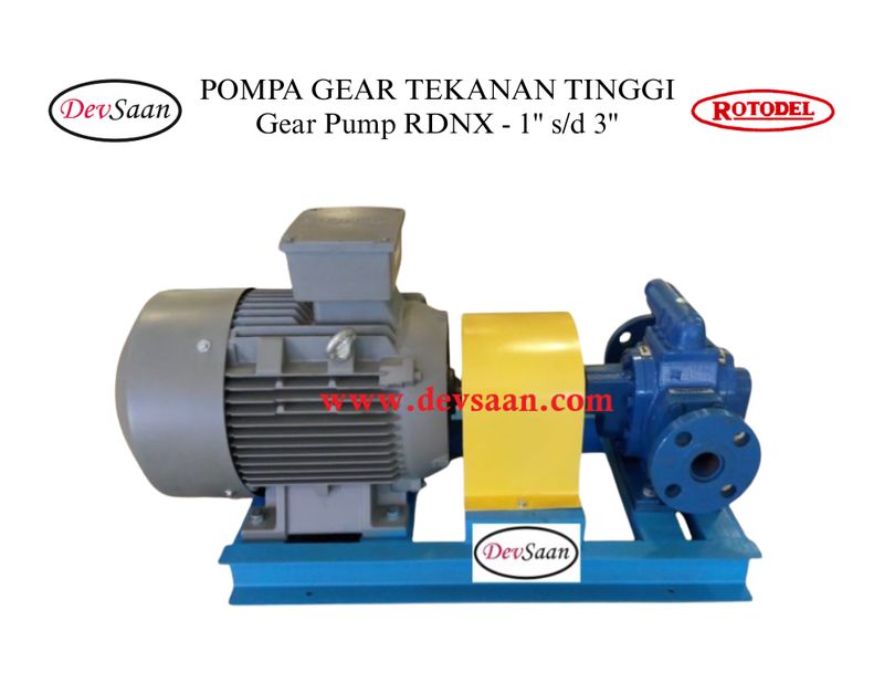 Gear Pump Rotari RDNX Tekanan Tinggi Terkopel