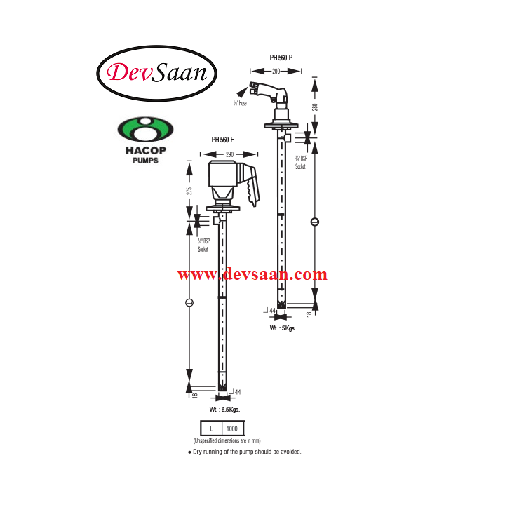 Drum Pump SS-316 PH 560 P Pompa Drum Pneumatik