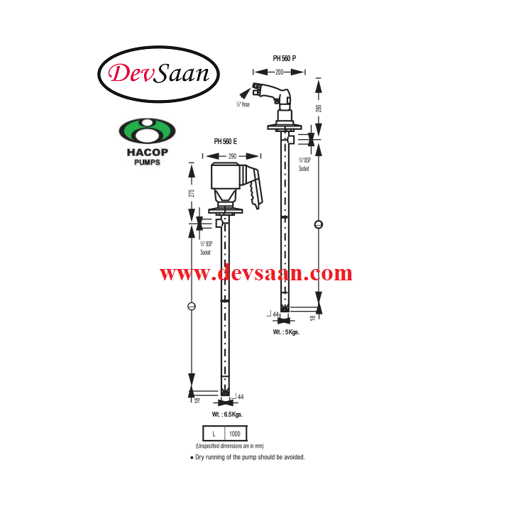 Drum Pump SS-316 PH 560 E Pompa Drum