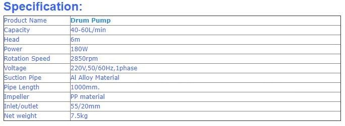 Drum Pump Ex-proof Aluminium DDP 180 AL Pompa Drum