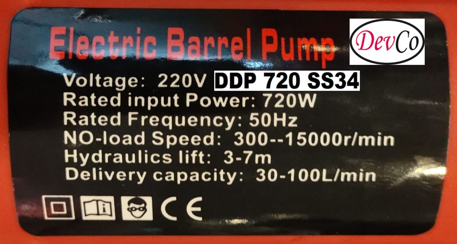Drum Pump SS-304 DDP 720 SSAC Pompa Drum AC 220V