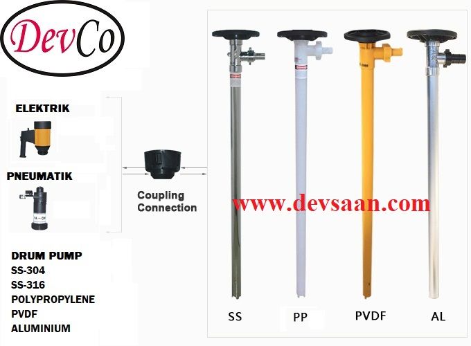 Drum Pump Aluminium DDP 375 HDAI Pompa Drum Pneumatik