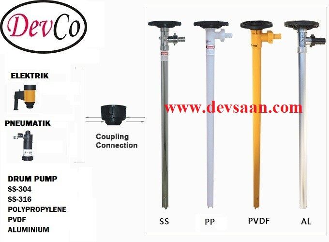 Drum Pump PVDF DDP 800 HDPV Pompa Drum