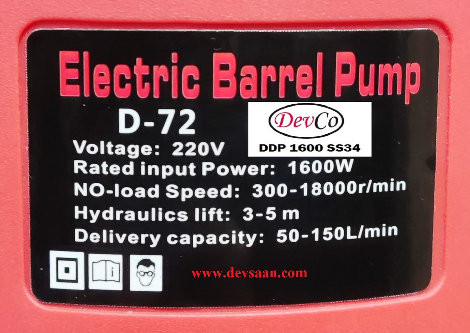 Drum Pump SS-304 DDP 1600 SS34 Pompa Drum