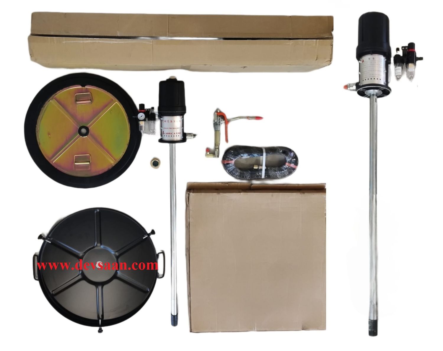 D600 Pneumatic Grease Lubricator Pump - 940 mm