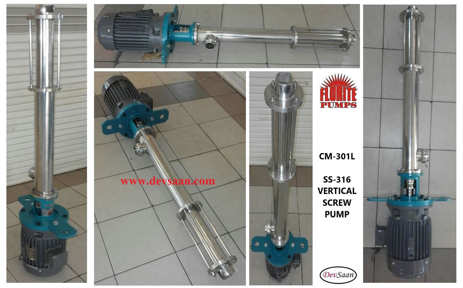 SS-316 Vertical screw pump CM-301L Pompa ulir vertikal