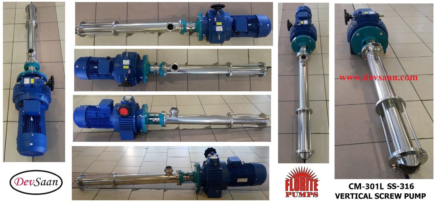 SS-316 Vertical screw pump CM-301L Pompa ulir vertikal