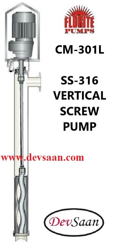 SS-316 Vertical screw pump CM-301L Pompa ulir vertikal
