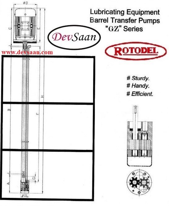Vertical Gear Pump GZ-050 Pompa Roda Gigi