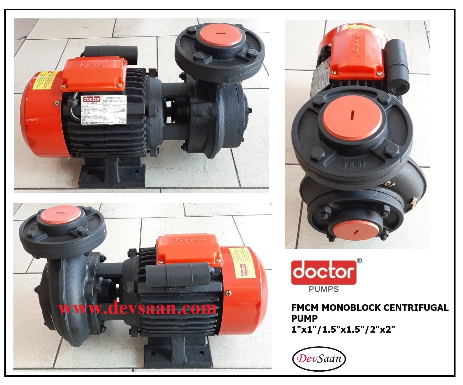 Centrifugal Monoblock Water Pump FMCM-125 Pompa Air