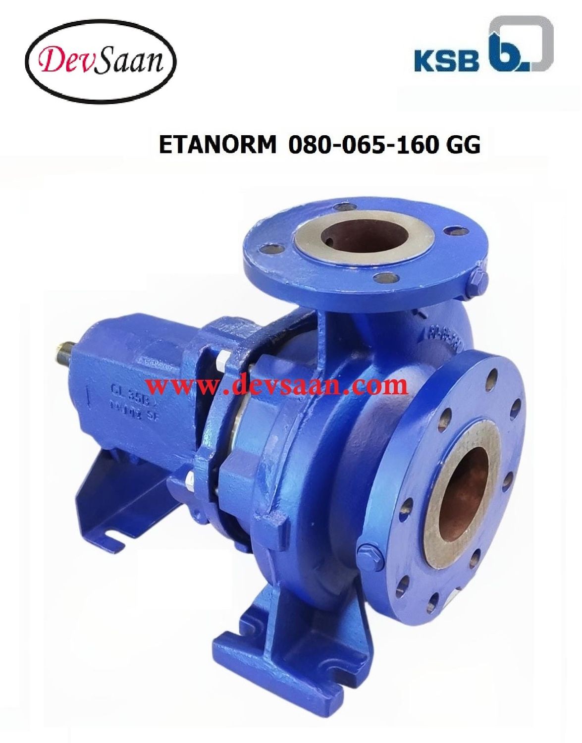Centrifugal Pump End Suction KSB Etanorm ETN 080-065-160 GG