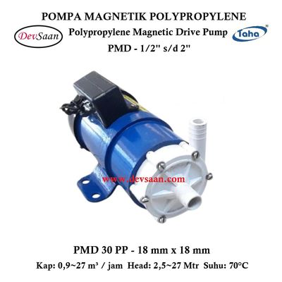 Polypropylene Magnetic Drive Pump PMD-30 Pompa Magnetik