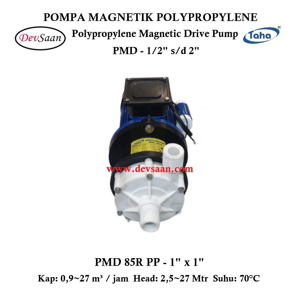 Polypropylene Magnetic Drive Pump PMD-85R Pompa Magnetik
