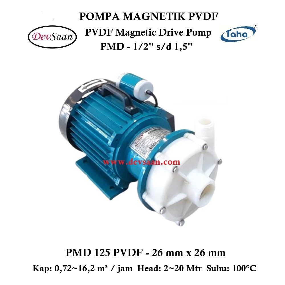 PVDF Magnetic Drive Pump PMD-125 Pompa Magnetik
