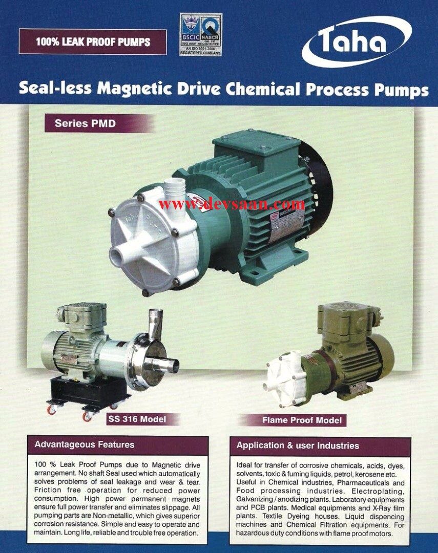 PVDF Magnetic Drive Pump PMD-170 3 Phase Pompa Magnetik