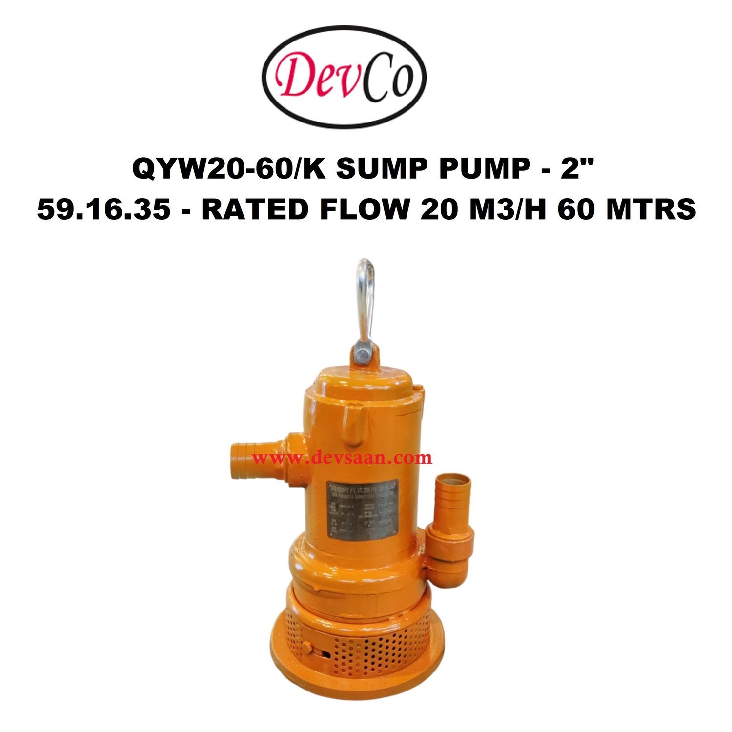 Pneumatic Sump Pump QYW20-60/K Pompa Celup Pneumatik 2"
