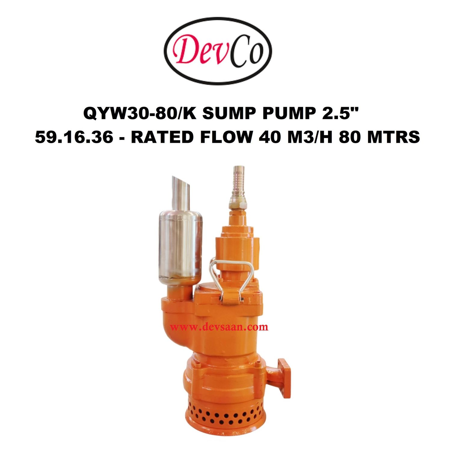 Pneumatic Sump Pump QYW30-80/K Pompa Celup Pneumatik 2,5"