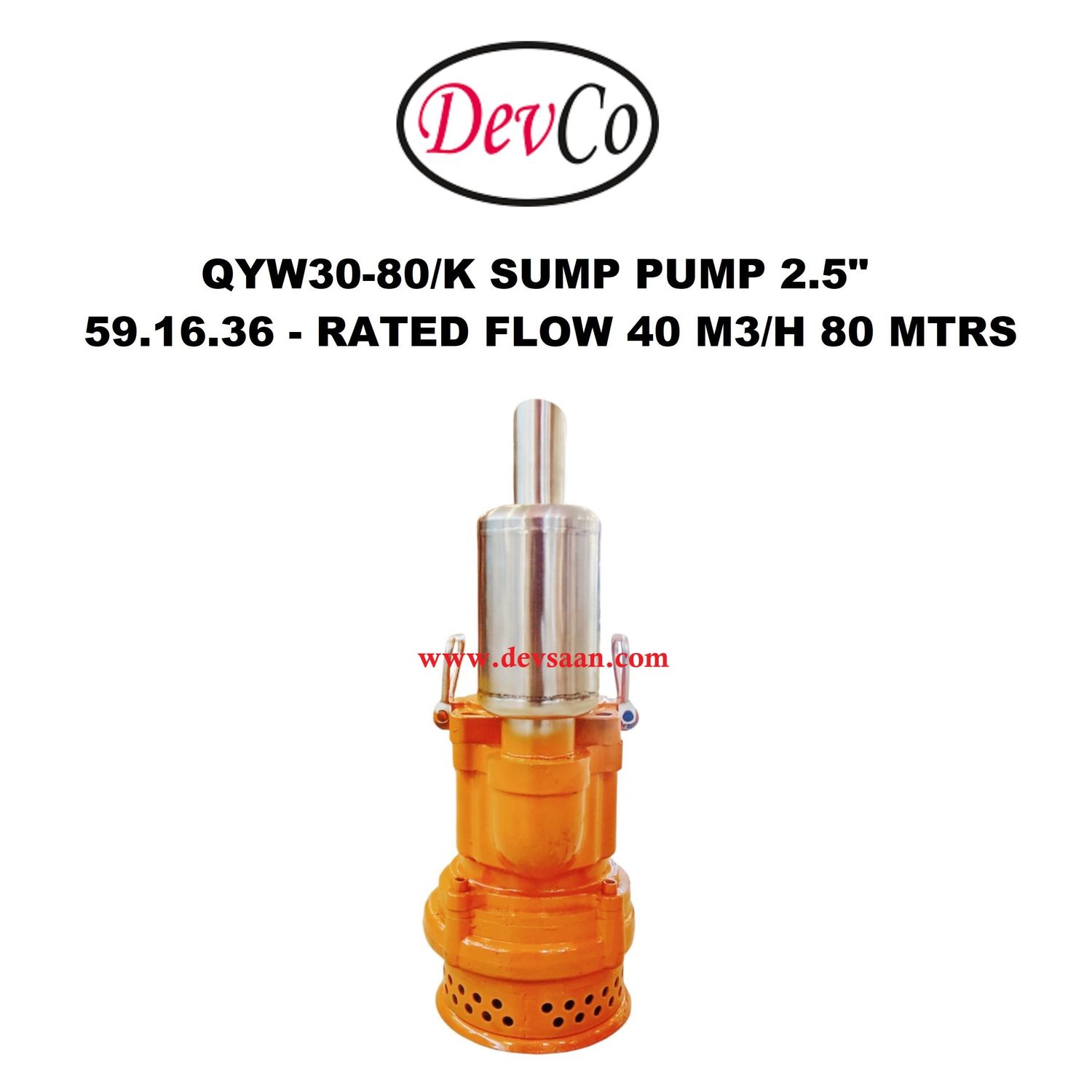Pneumatic Sump Pump QYW30-80/K Pompa Celup Pneumatik 2,5"
