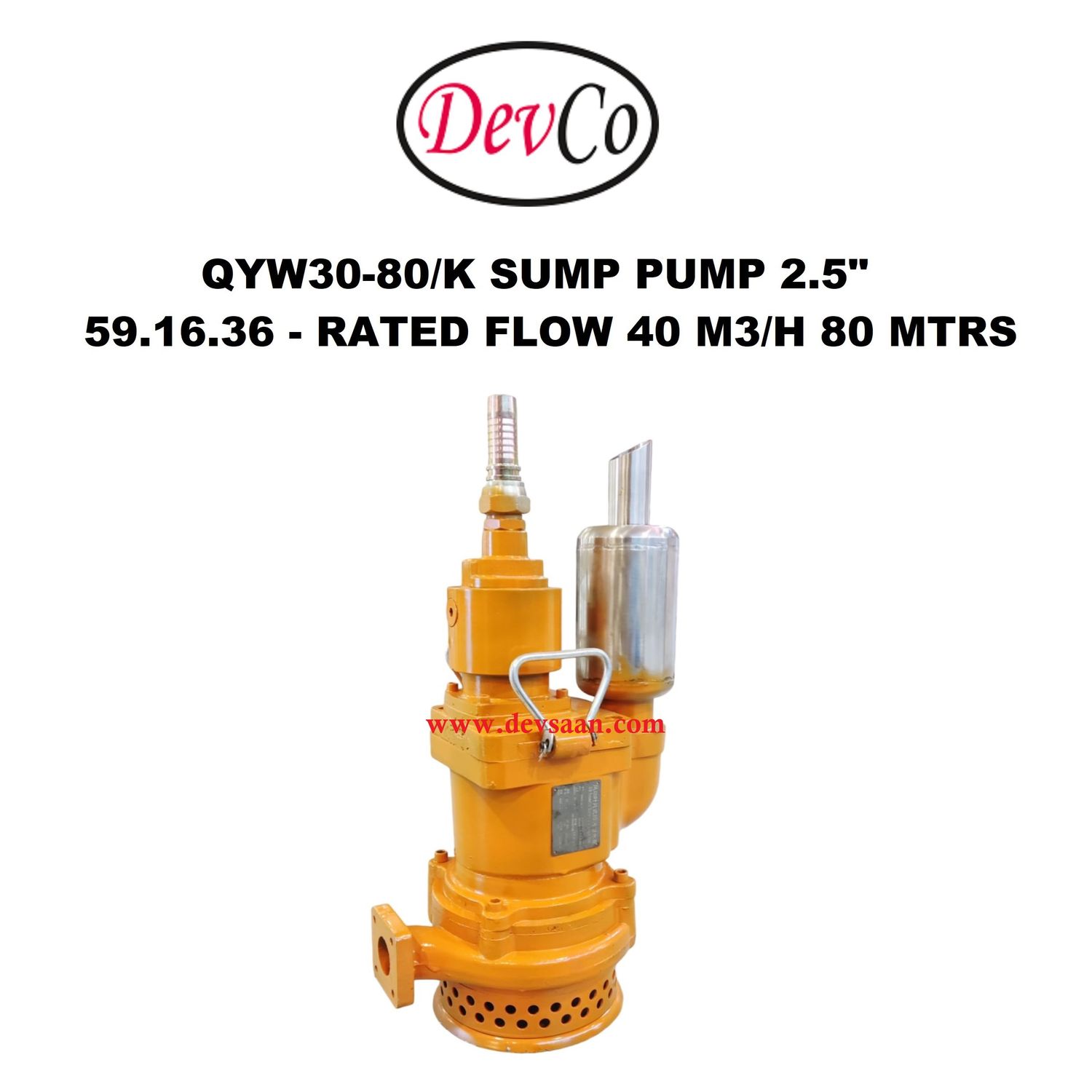 Pneumatic Sump Pump QYW30-80/K Pompa Celup Pneumatik 2,5"