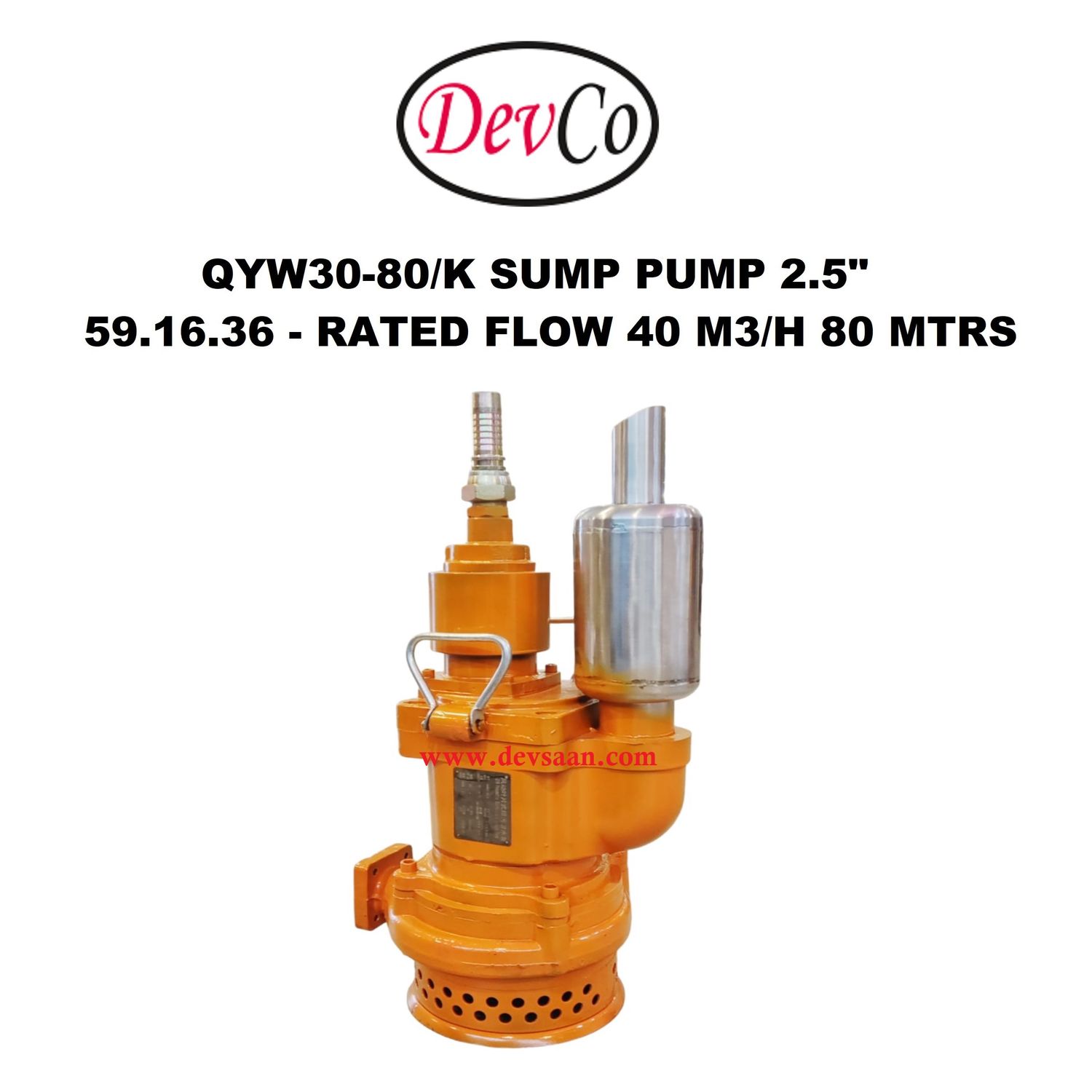 Pneumatic Sump Pump QYW30-80/K Pompa Celup Pneumatik 2,5"