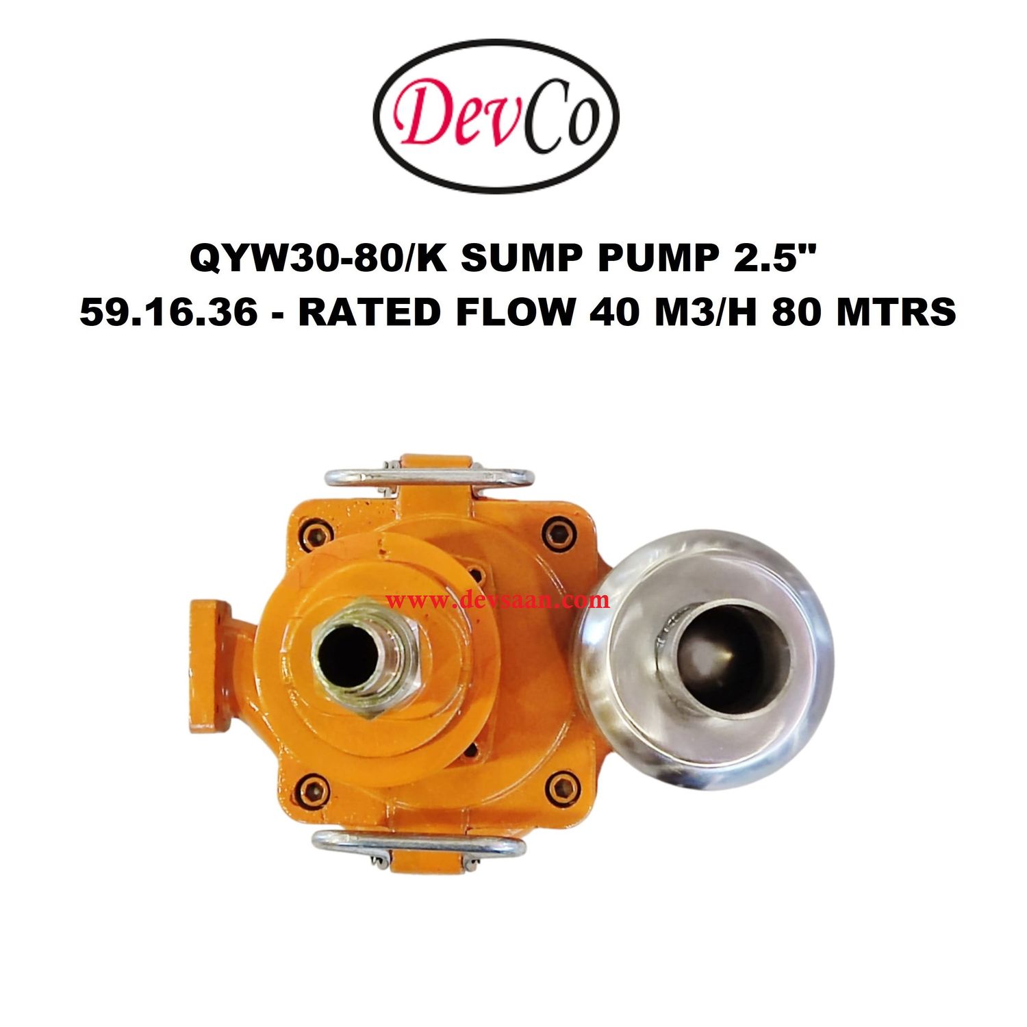 Pneumatic Sump Pump QYW30-80/K Pompa Celup Pneumatik 2,5"