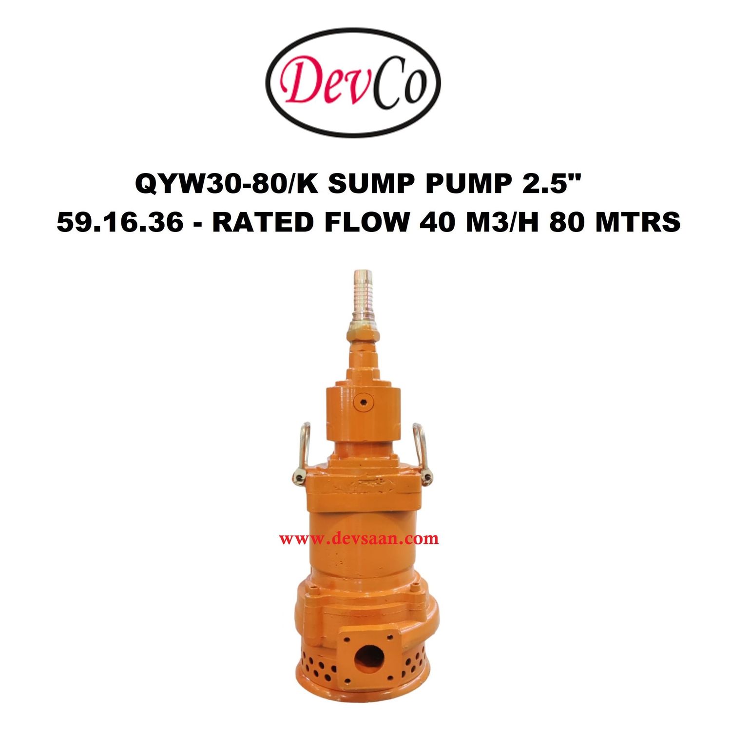 Pneumatic Sump Pump QYW30-80/K Pompa Celup Pneumatik 2,5"