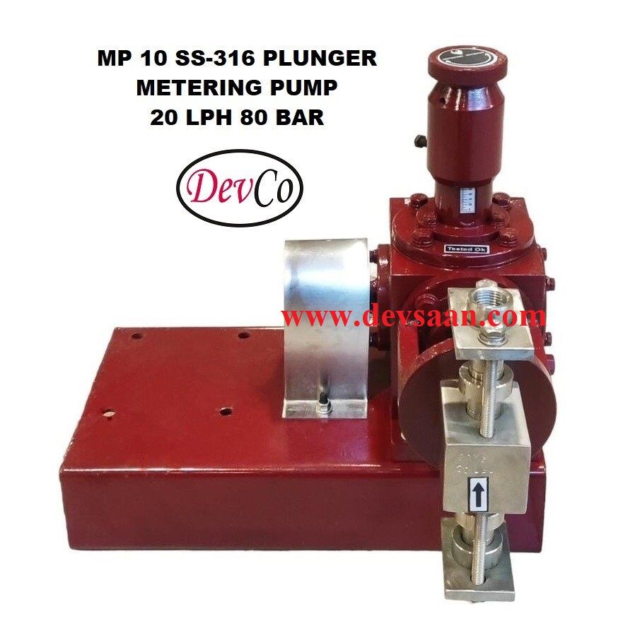 Pompa Dosing MP12080 SS-316 Plunger Metering Pump 20 LPH 80 Bar