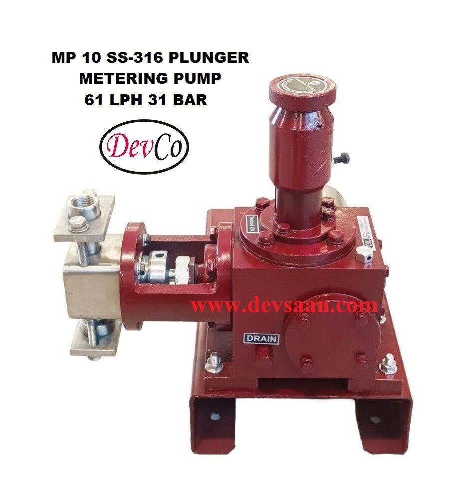 Pompa Dosing MP16131 SS-316 Plunger Metering Pump 61 LPH 31 Bar