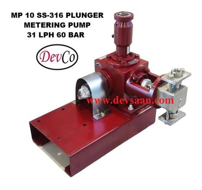 Pompa Dosing MP13160 SS-316 Plunger Metering Pump 31 LPH 60 Bar