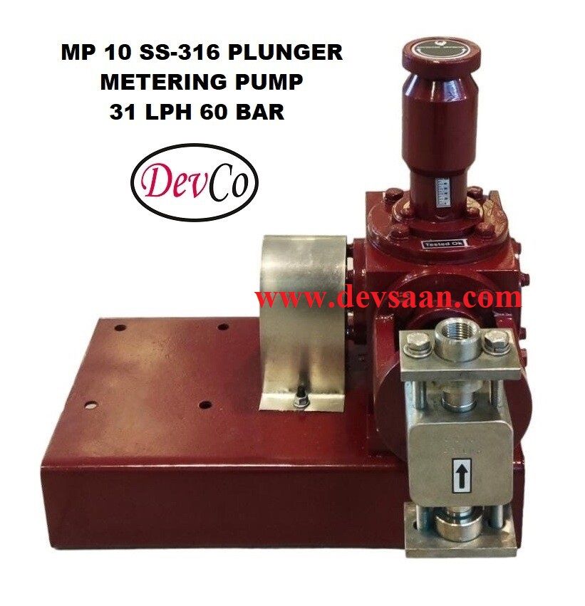 Pompa Dosing MP13160 SS-316 Plunger Metering Pump 31 LPH 60 Bar