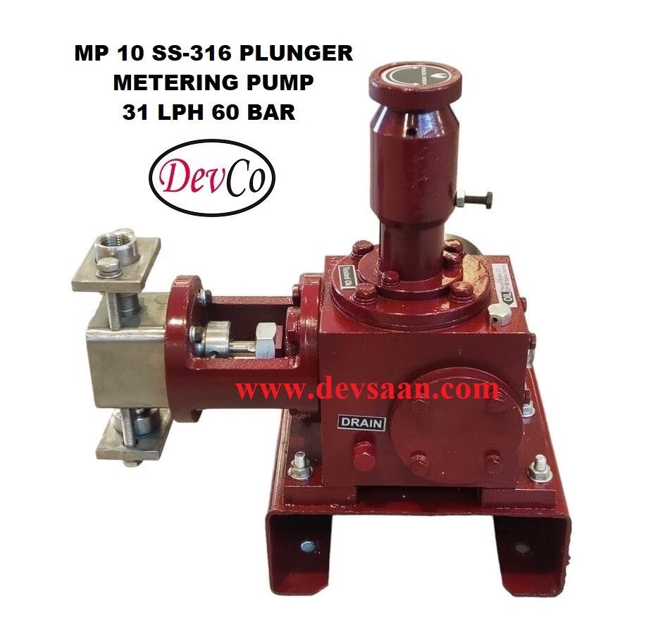 Pompa Dosing MP13160 SS-316 Plunger Metering Pump 31 LPH 60 Bar