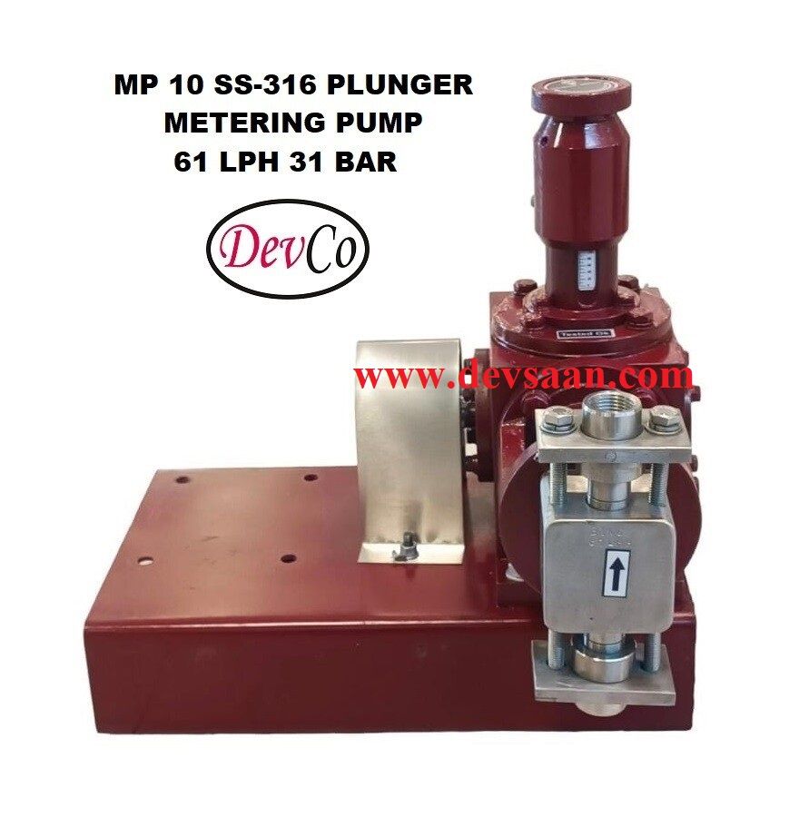 Pompa Dosing MP16131 SS-316 Plunger Metering Pump 61 LPH 31 Bar