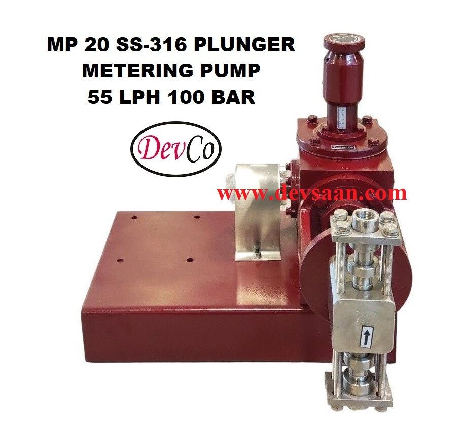 Pompa Dosing MP255100 SS-316 Plunger Metering Pump 55 LPH 100 Bar