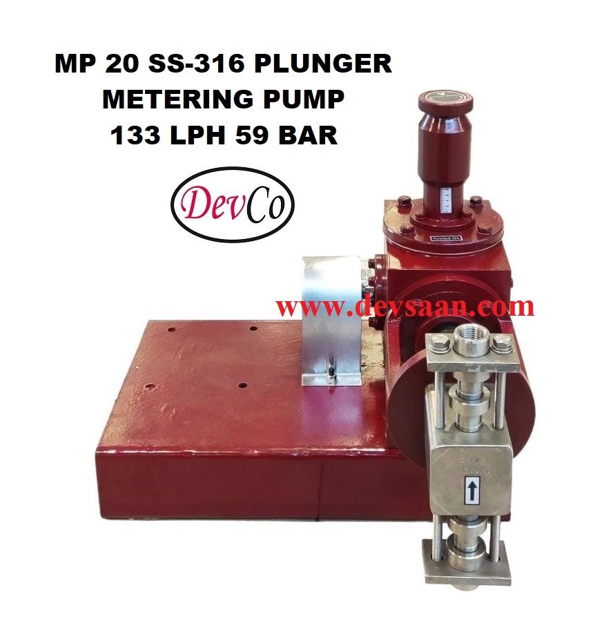 Pompa Dosing MP213359 SS-316 Plunger Metering Pump 133 LPH 59 Bar