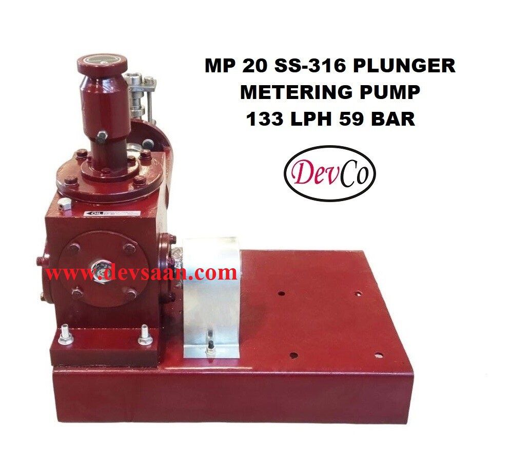Pompa Dosing MP213359 SS-316 Plunger Metering Pump 133 LPH 59 Bar