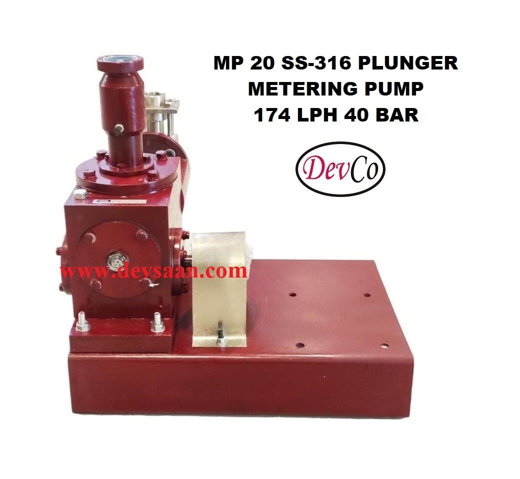 Pompa Dosing MP217440 SS-316 Plunger Metering Pump 174 LPH 40 Bar