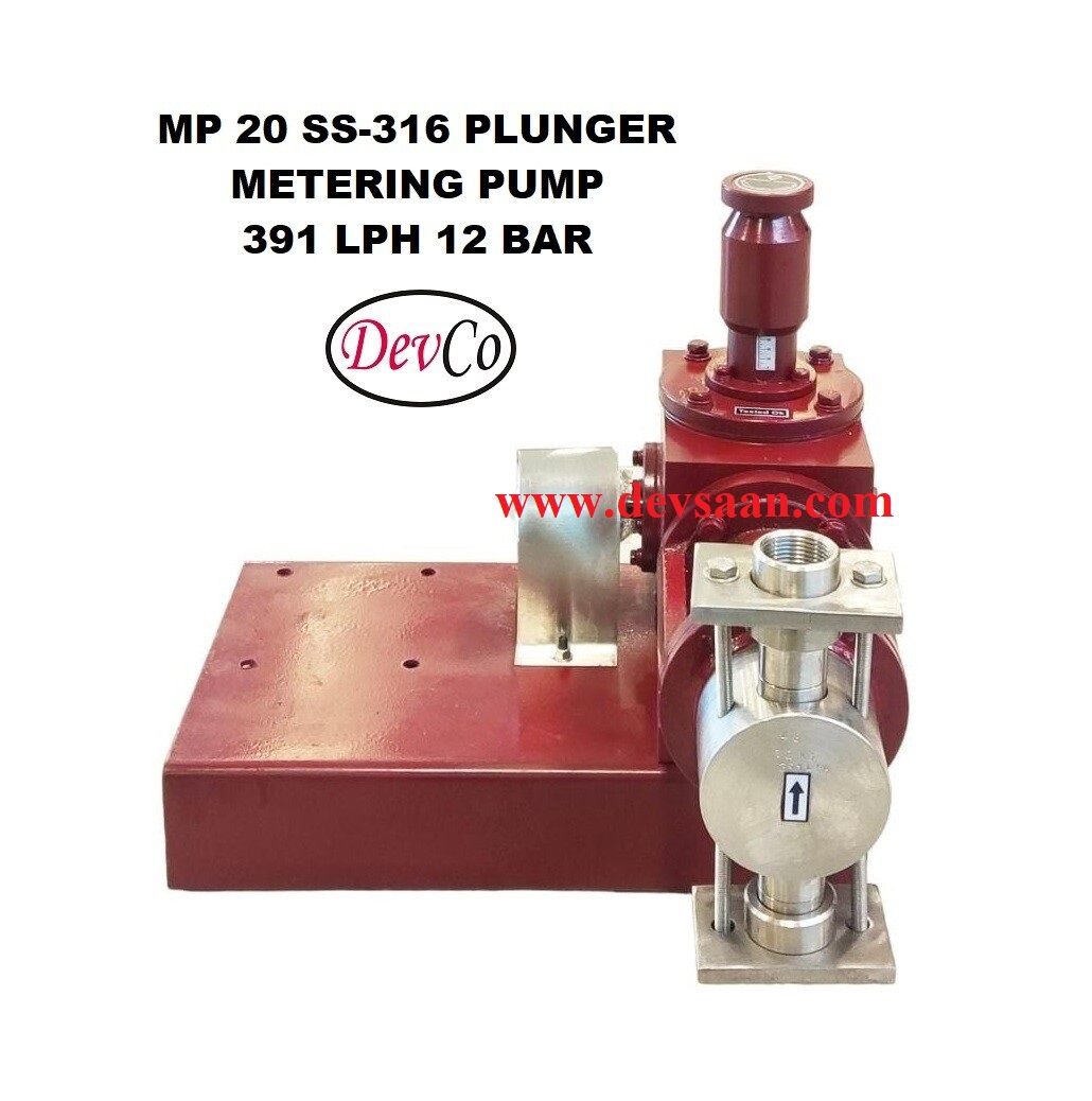 Pompa Dosing MP239112 SS-316 Plunger Metering Pump 391 LPH 12 Bar