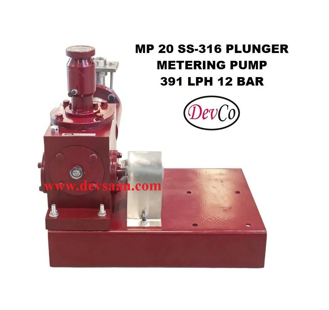 Pompa Dosing MP239112 SS-316 Plunger Metering Pump 391 LPH 12 Bar