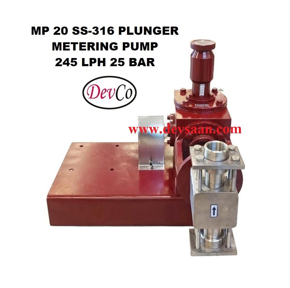 Pompa Dosing MP224525 SS-316 Plunger Metering Pump 245 LPH 25 Bar