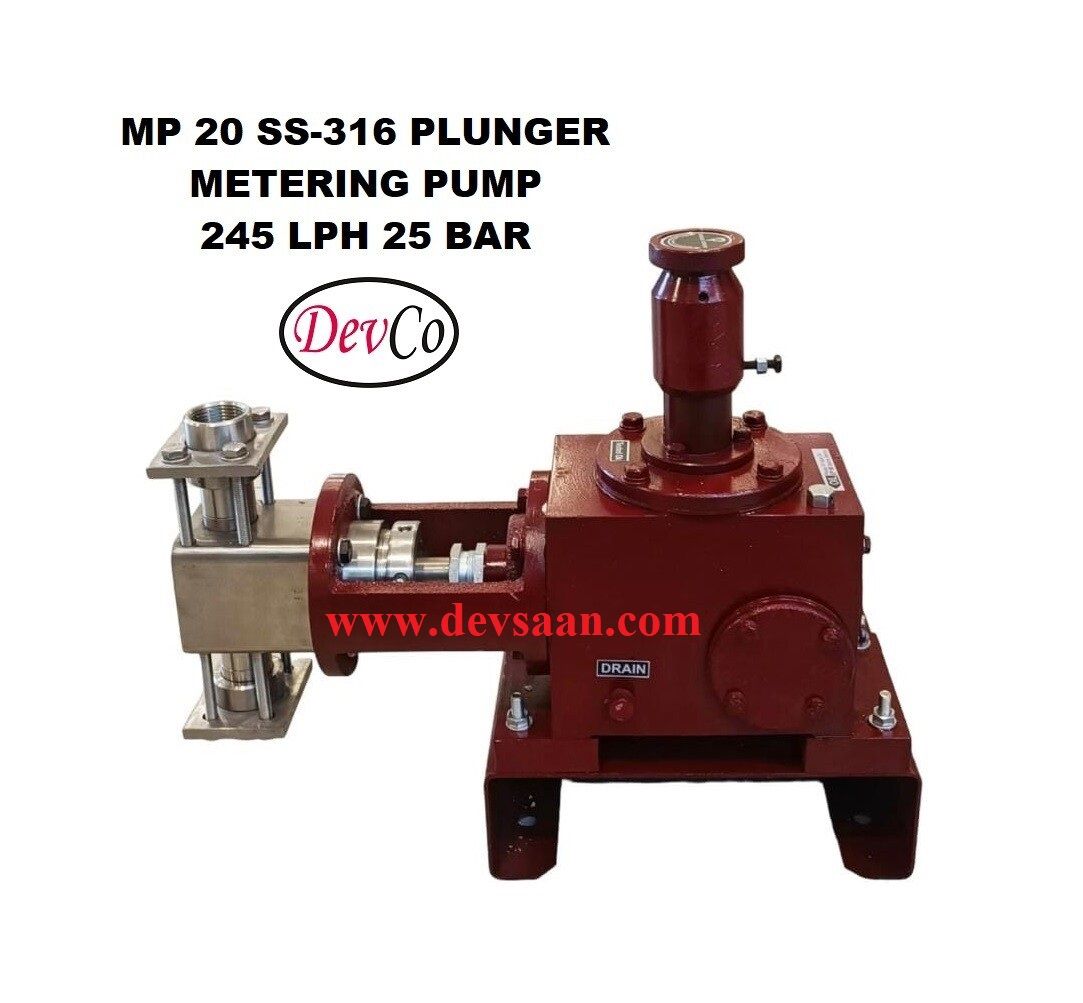 Pompa Dosing MP224525 SS-316 Plunger Metering Pump 245 LPH 25 Bar