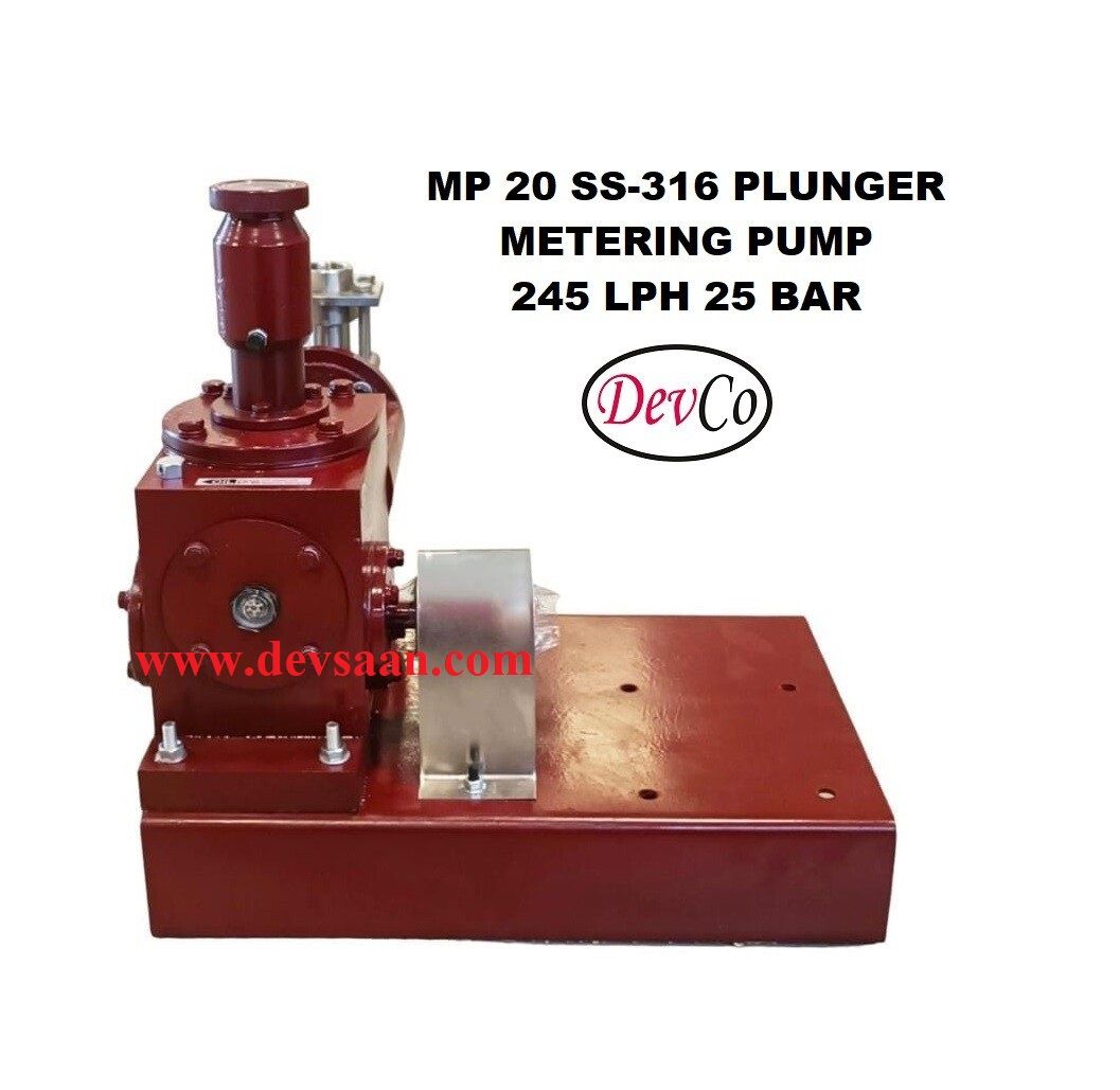Pompa Dosing MP224525 SS-316 Plunger Metering Pump 245 LPH 25 Bar