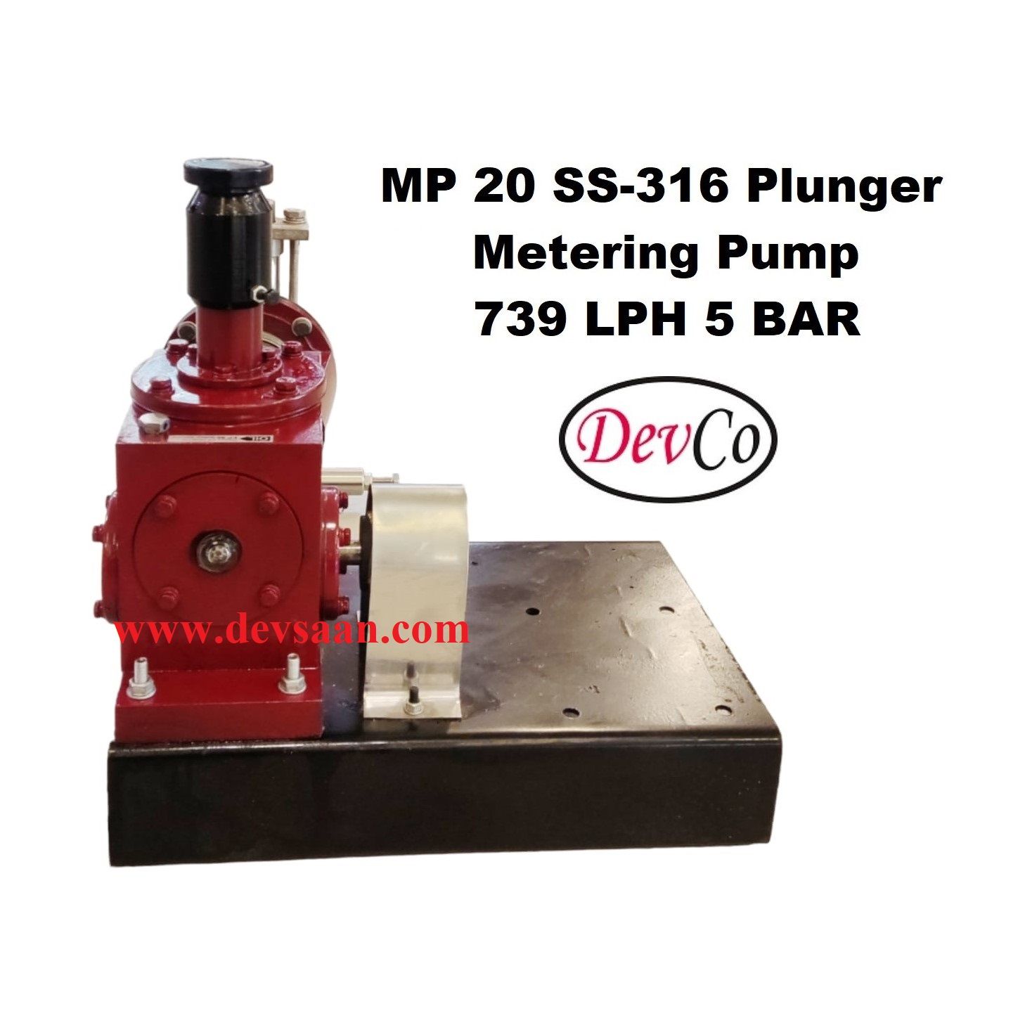 Pompa Dosing MP273905 SS-316 Plunger Metering Pump 739 LPH 5 Bar