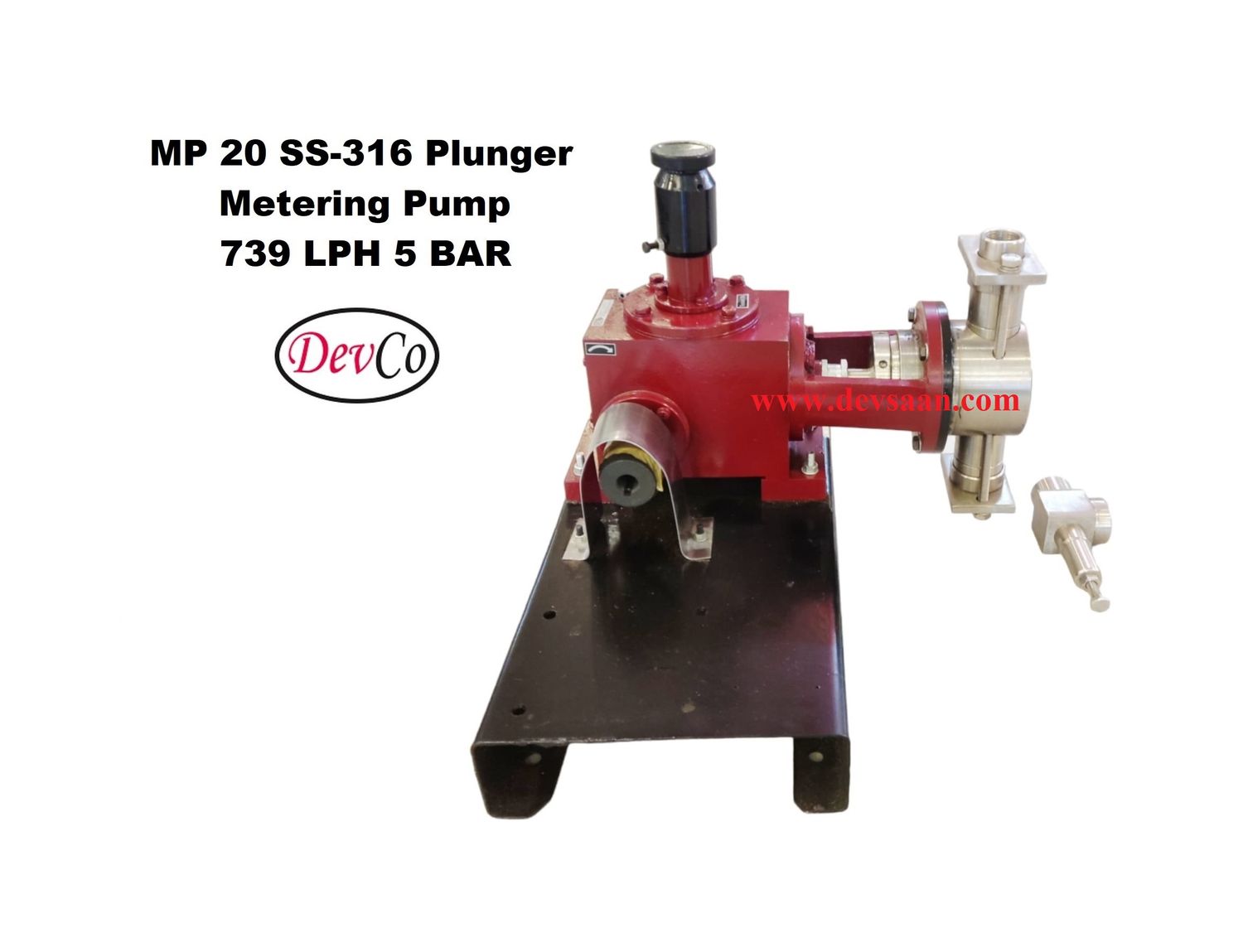 Pompa Dosing MP273905 SS-316 Plunger Metering Pump 739 LPH 5 Bar