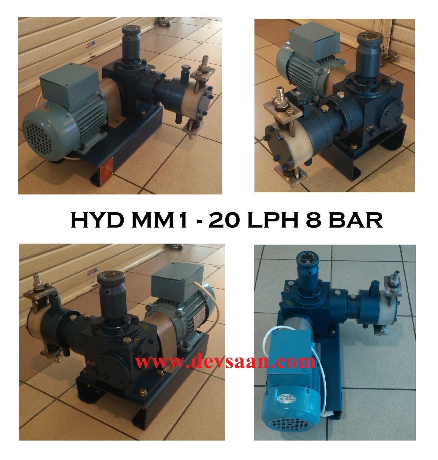 Pompa Dosing HYD MM-1 Hydraulic Diaphragm Pump 20 LPH 8 Bar