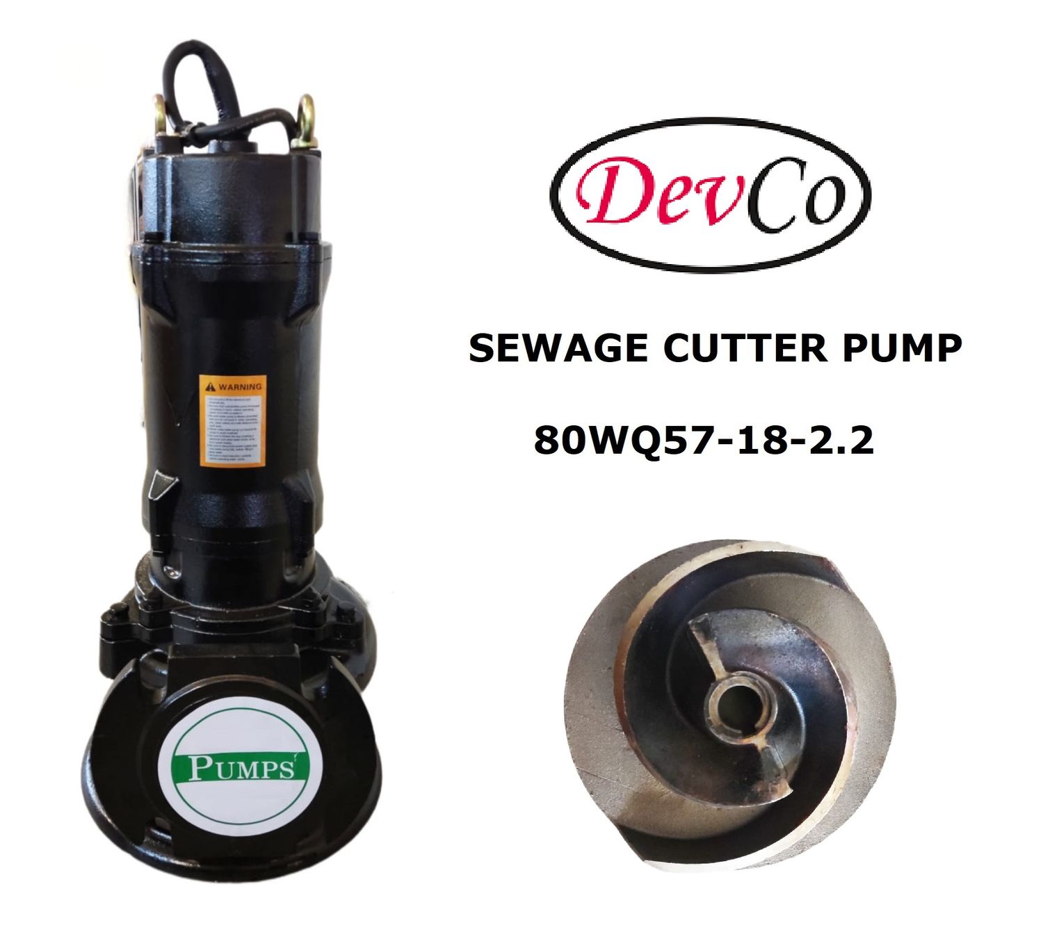 Sewage Cutter Pump 80WQ57-18-2.2 Pompa Celup Air Kotor