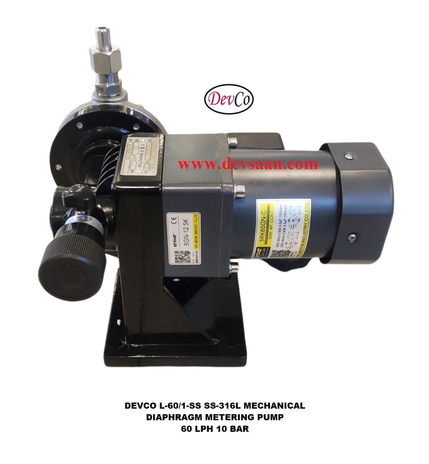 Pompa Dosing L-60-1-SS Mechanical Diaphragm Metering Pump
