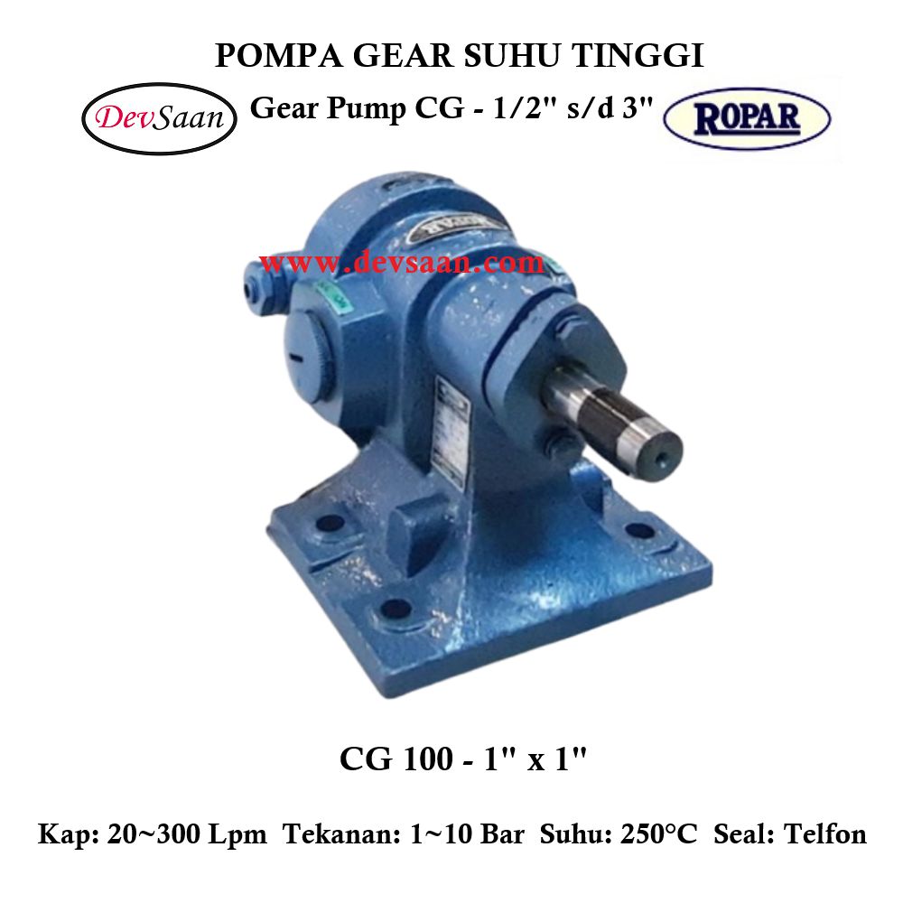 Gear Pump Helikal CG 100 Pompa Roda Gigi