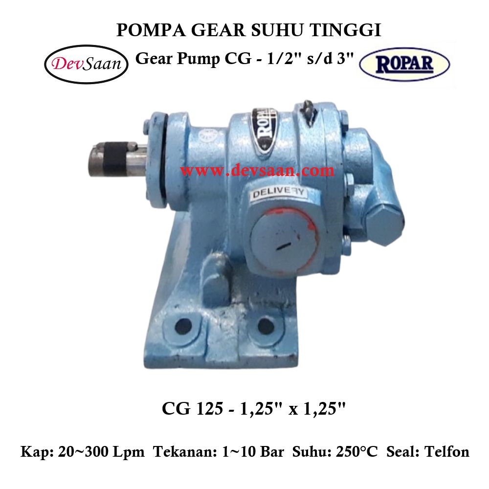 Gear Pump Helikal CG 125 Pompa Roda Gigi